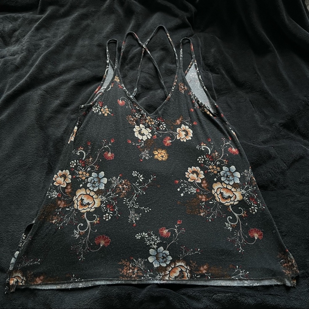 • floral tank top — american eagle outfitters